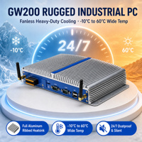Mini PC industriel sans ventilateur 2 LAN 6 COM 8 GPIO pour distributeur automatique 4G 8G 16G RAM 128G 1T SSD Mini ordinateur GW-200