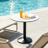 Plateau de table en HPL motif terrazzo, résistant aux rayures, pour café, restaurant, repas en plein air