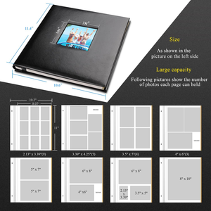 <span class=keywords><strong>Album</strong></span> <span class=keywords><strong>Photo</strong></span> Auto-Adhésif Couverture en Cuir DIY Magnétique Scrapbook Famille Albums <span class=keywords><strong>Photo</strong></span> pour Noël Mariage Anniversaire <span class=keywords><strong>Voyage</strong></span> Cadeaux - Product Image 5