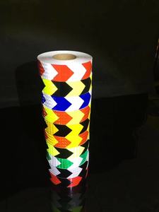 เทปสะท้อนแสงสำหรับความปลอดภัยในการจราจร วัสดุ PE <span class=keywords><strong>สี</strong></span>เหลือง <span class=keywords><strong>เขียว</strong></span> แดง ดำ ขาว ลายทวิล สำหรับถนน อุตสาหกรรม <span class=keywords><strong>รถ</strong></span>บรรทุก ยานพาหนะ - Product Image 4