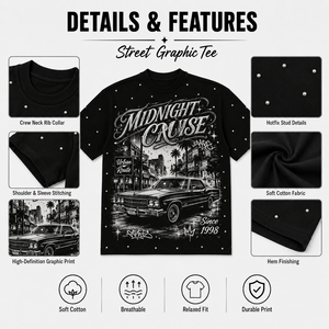Camiseta Premium Vintage Oversize con Estampado Gráfico '<span class=keywords><strong>Love</strong></span> Over <span class=keywords><strong>Hate</strong></span>', Tejido Pesado de 220 g/m², Lavado Ácido, Corte Holgado, Estilo Urbano - Product Image 2