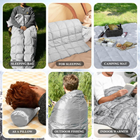 Couverture de camping matelassée personnalisée avec boutons-pression pour pique-nique familial en plein air
