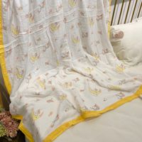 Couverture en gaze de coton 4 couches pour bébé, super douce, pour nouveau-né, idéale pour dormir