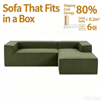Canapé en velours de haute qualité, design sans accoudoirs, moderne et minimaliste, portable, lavable en machine
