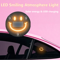 Lumière d'ambiance nocturne solaire pour pare-brise triangulaire arrière de voiture, détection d'intensité Type-C