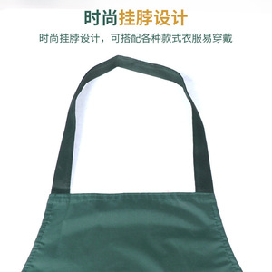 Cooking Apron Black Green <b>PVC</b> Waterproof Oil Proof With Cutlery Design <b>Plus</b> <b>Size</b> Daily Use - Product Image 4