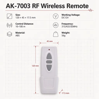 Télécommande sans fil RF universelle à 3 boutons, code EV1527, haute puissance, longue portée, pour ouvre-porte, ouvre-portail et ouvre-voiture