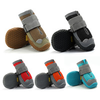 Chaussures et chaussettes pour animaux de compagnie, lot de 4, antidérapantes, respirantes, en microfibre et caoutchouc avec bandes réfléchissantes, vente en gros