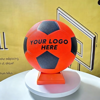 Ballon de football lumineux LED personnalisé avec logo, taille 5, en caoutchouc, luminescent dans le noir, pour entraînement nocturne, ballon de sport, OEM disponible