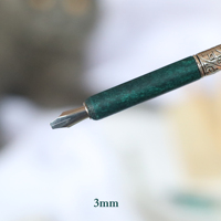 Stylo en métal avec manche en bois, acier inaltérable, pointe acérée, bord dur, Qalam utilisé pour la calligraphie anglaise, arabe, islamique, ourdou