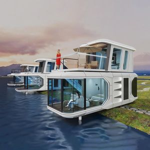 Casa Móvil de Dos Pisos, Cápsula Espacial, Terraza de Cristal, Instalación Fácil, Diseño Contemporáneo - Product Image 2