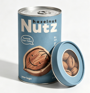 Custom Food-Grade Paper Tube Packaging for Nuts Durable and Eco-Friendly Dried Food Snack Paper Can Packaging - Product Image 1
