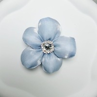 Fleur de rose en organza pailletée de 10 cm pour broche, accessoires pour cheveux, embellissement artisanal