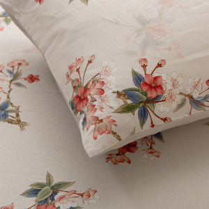 3D 인쇄 식물 침구 세트 퀸 사이즈 린넨 이불 커버 세트 시트 세트 침구 도매 - Product Image 4