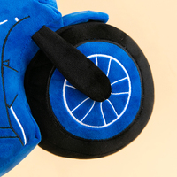 Jouets en peluche durables en coton PP doux et lavables, motif moto de dessin animé, vente en gros à bas prix