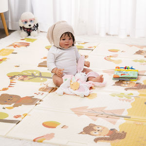 Reversibele speelmat baby speelmat voor op de vloer kruipmat XPE schuim kinderactiviteitenmatten antislip dubbelzijdig peuter - Product Image 5