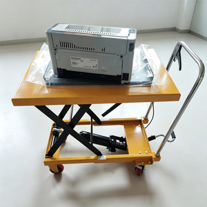 Table élévatrice à ciseaux manuelle de 1 tonne, plateforme de levage hydraulique pour atelier de réparation et d'assemblage automobile - Product Image 1