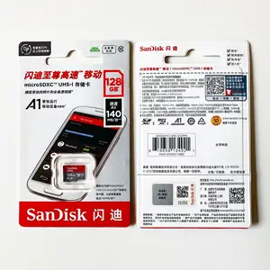 100% オリジナルSanDisk Micro TFSDカードメガバイト/秒SDSQUAR 16G 32G 64G 128G電話用メモリーカード