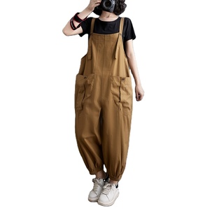Summer Sleeveless One Piece <strong>Jumpsuit</strong> Women <strong>Baggy</strong> Suspender Trouser Overall Fashion Cargo Harem <strong>Jumpsuit</strong> - Product Image 1