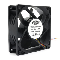 Ventilateur axial sans balais DC 120 mm à longue durée de vie, OEM 12V/24V, haute pression statique, ventilateur de refroidissement PBT pour châssis PC et purificateur d'air