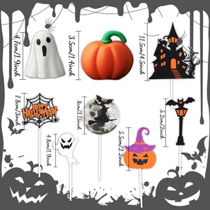 Decorazione per Torta a Tema Strega, Ornamento in Carta per Feste di Halloween e Compleanno - Product Image 3