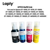 Laply EP113 Pewarna untuk Isi Ulang ET-5150/ET-5170/ET-5800/ET-5805 untuk Printer 4 Warna 127/70ml 7500/6000 Halaman