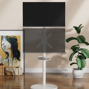 Hiện Đại Màu Đen di động xoay xoay TV tầng đứng nghệ thuật TV đứng với chiều cao có thể điều chỉnh được sử dụng tại nhà văn phòng - Product Image 5
