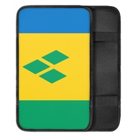 Tapis d'accoudoir pour console centrale de voiture, type fin, imprimé drapeau de Saint-Vincent-et-les Grenadines, coussin d'accoudoir confortable pour la conduite quotidienne