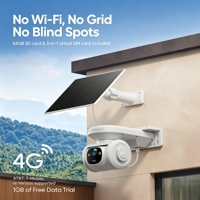 Cámara Exterior CINMOORE PT2U 4G LTE para Jardín y Granja, Batería de 18000 mAh, Visión Nocturna 2.5K, Detección IA