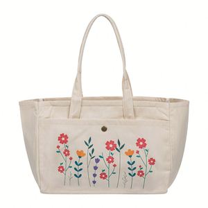 Bolsa de Mano de Lona de Algodón Impresa a Color Personalizable, Asa Suave, de Alta Gama, Ecológica, Estilo Abierto, para Compras - Product Image 1