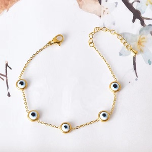 <span class=keywords><strong>Bracelet</strong></span> mode femme Acier titane perle <span class=keywords><strong>bracelet</strong></span> oeil turquoise fr ou - Product Image 5