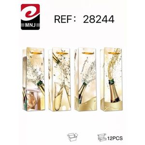 Gift Bags Wine Bottle Boxes 12Pcs Champagne Design For Party Gift Packaging - Product Image 3