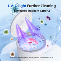 Dental Ultrasonic Retainer Cleaner Machine - 45kHz Dental Cleaning Commercial Machine Ultrasonic Vinyl Record Vinyl Cleaner
