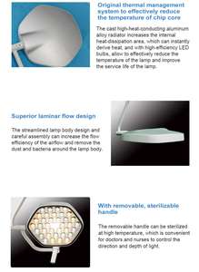 उच्च प्रदर्शन और ऊर्जा संरक्षण, अस्पताल और क्लिनिक के लिए सर्जिकल लैंप पोर्टेबल ऑपरेटिंग रूम लाइट - Product Image 6