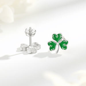 <span class=keywords><strong>2025</strong></span> Changda 925 стерлингового серебра, оптовая продажа, 4 четырехлистные серьги-гвоздики - Product Image 3