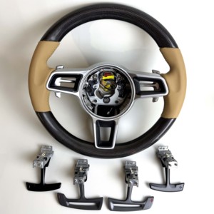 Volant personnalisé en fibre de carbone pour <span class=keywords><strong>Porsche</strong></span> 911 991 992 718 Cayenne Macan Panamera Taycan <span class=keywords><strong>GT3</strong></span> <span class=keywords><strong>RS</strong></span> – Amélioration Plug & Play (ancien vers nouveau) - Product Image 3