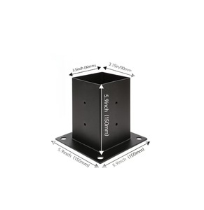 Kit de supports pour pergola, adapté aux tonnelles, gazebos, poteaux de clôture et pergolas (kit 4x4) - Product Image 2