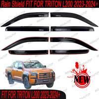 Viseras Laterales para Lluvia de Coche Negras, Deflectores de Ventana, Protectores de Lluvia para Accesorios de Camioneta Doble Cabina MITSUBISHI TRITON 2024 2025
