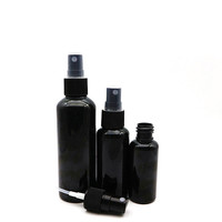 Emballage de bouteille de pompe de pulvérisation de brouillard pour animaux de compagnie en plastique de pulvérisateur noir personnalisé pour huile cosmétique de corps de cheveux 100ml 200ml 250 ml 500ml rond