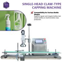 Machine de capsulage semi-automatique électrique personnalisée à tête unique avec moteur de capsulage servo pour bouteilles en plastique à pompe pulvérisatrice à gâchette en bois 304