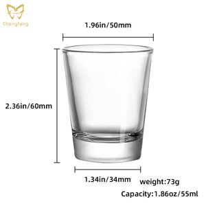 Bicchierini personalizzati 2oz/60ml vino vuoto sublimazione whisky <span class=keywords><strong>Shot</strong></span> bicchiere Espresso piccoli colpi di proiettile - Product Image 3