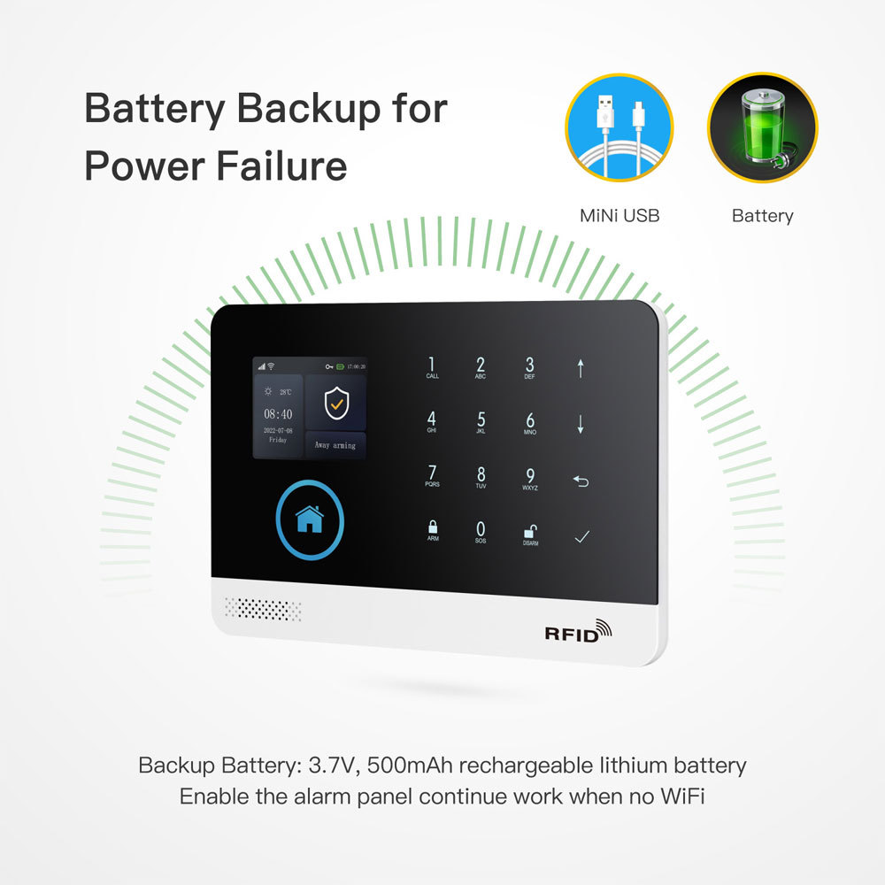 Factory Selling Directly Tuya Smart Home Alarm Kit Wifi GSM Home House Intrusion Alarm System With App Control PST-WG103-4G · image 5