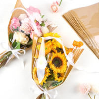 Sacs à fleurs en forme de manchon – Emballage en papier et plastique à motif floral, forme triangulaire