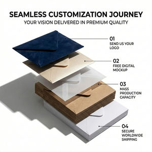 Enveloppe cadeau personnalisée avec logo imprimé, en kraft brun, auto-adhésive, pour les cadeaux de <span class=keywords><strong>mariage</strong></span>, l'emballage de bijoux, recyclable - Product Image 4