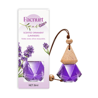 FISHLEANO Diffuseur d'huiles essentielles liquides à la lavande, désodorisant de voiture suspendu, parfum frais, lot de 4