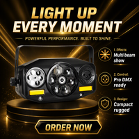 Projecteur de scène Bee Eye LED à tête mobile DMX512 avec laser couleur et stroboscope pour discothèque, bar, KTV