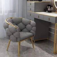 Chaises de loisirs en velours doré de luxe nordique, vente en gros d'usine, pour salle à manger, hôtel, salon, avec cadre métallique et coussin moelleux, mobilier de maison