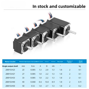 Kit de Motor Híbrido de 1.8 Grados y 2 Fases para Automatización a Pequeña Escala, Personalizable para OEM, Serie PHB14Y, Motor 11, 12 - Product Image 2