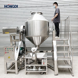 เครื่องผสมแบบกรวยคู่สแตนเลสสตีลขนาด 500 ลิตร รุ่นสั่งทำพิเศษ พร้อมบันไดเข้าถึง สำหรับผสมอาหารและสารเคมี - Product Image 6