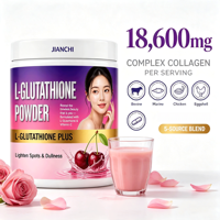 L-Glutatión Plus Colágeno en Polvo con Vitamina C para Aclarar la Piel y Apoyo Antioxidante, Marca Privada OEM, Sin Gluten